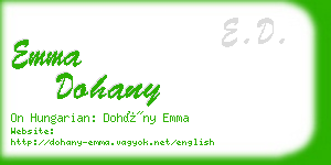 emma dohany business card